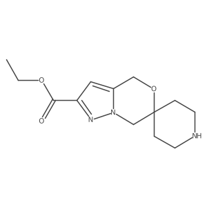 Ethyl 4',7'-dihydrospiro[piperidine-4,6'-pyrazolo[3,2-c][1,4]oxazine]-2'-carboxylate结构式