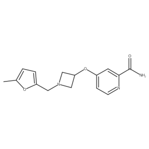 4-({1-[(5-Methylfuran-2-yl)methyl]azetidin-3-yl}oxy)pyridine-2-carboxamide结构式