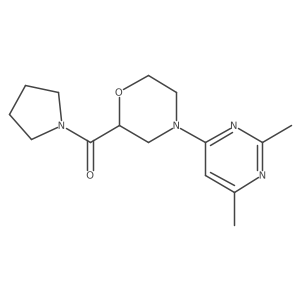 4-(2,6-Dimethylpyrimidin-4-yl)-2-(pyrrolidine-1-carbonyl)morpholine结构式