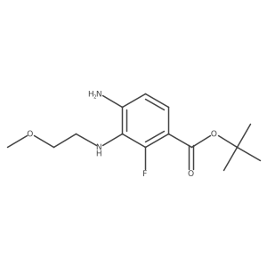 Tert-butyl 4-amino-2-fluoro-3-((2-methoxyethyl)amino)benzoate结构式