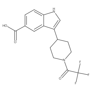 3-[1-(2,2,2-trifluoroacetyl)piperidin-4-yl]-1H-indole-5-carboxylic acid Structure