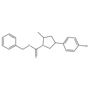 Benzyl 4-(4-bromophenyl)-2-methylpyrrolidine-1-carboxylate结构式