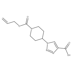 1-{1-[(prop-2-en-1-yloxy)carbonyl]piperidin-4-yl}-1H-1,2,3-triazole-4-carboxylic acid结构式