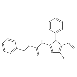 benzyl N-(4-chloro-5-formyl-1-phenyl-1H-imidazol-2-yl)carbamate结构式