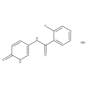 2-fluoro-N-(6-oxo-1,6-dihydropyridin-3-yl)benzamide hydrobromide结构式