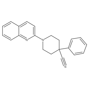 4-Phenyl-1-(quinolin-2-yl)piperidine-4-carbonitrile结构式