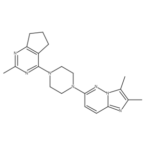 1-{2,3-dimethylimidazo[1,2-b]pyridazin-6-yl}-4-{2-methyl-5H,6H,7H-cyclopenta[d]pyrimidin-4-yl}piperazine Structure