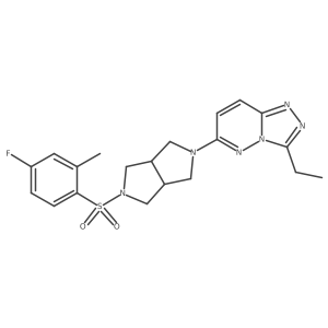 3-Ethyl-6-[5-(4-fluoro-2-methylbenzenesulfonyl)-octahydropyrrolo[3,4-c]pyrrol-2-yl]-[1,2,4]triazolo[4,3-b]pyridazine Structure