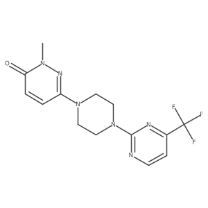 2-Methyl-6-{4-[4-(trifluoromethyl)pyrimidin-2-yl]piperazin-1-yl}-2,3-dihydropyridazin-3-one Structure