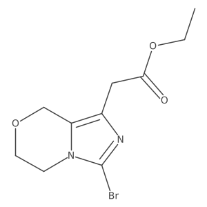 ethyl 2-{3-bromo-5H,6H,8H-imidazo[4,3-c][1,4]oxazin-1-yl}acetate Structure