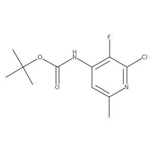 tert-Butyl (2-chloro-3-fluoro-6-methylpyridin-4-yl)carbamate结构式