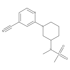 N-[1-(4-cyanopyridin-2-yl)piperidin-3-yl]-N-methylmethanesulfonamide Structure