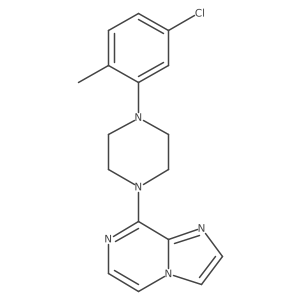 1-(5-Chloro-2-methylphenyl)-4-{imidazo[1,2-a]pyrazin-8-yl}piperazine结构式