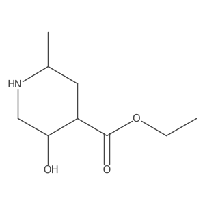 ethyl (2R)-5-hydroxy-2-methyl-piperidine-4-carboxylate Structure