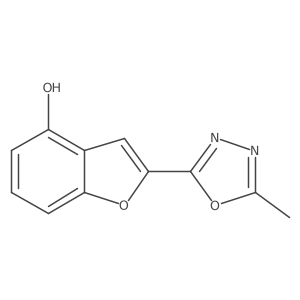 2-(5-Methyl-1,3,4-oxadiazol-2-yl)-1-benzofuran-4-ol结构式