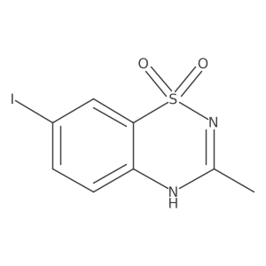 7-iodo-3-methyl-4H-1lambda6,2,4-benzothiadiazine 1,1-dioxide Structure