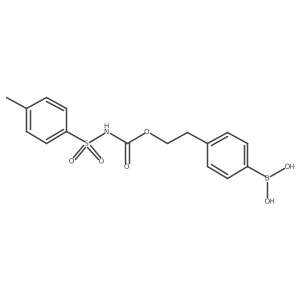 4-{2-[({[(4-Methylphenyl)sulfonyl]amino]carbonyl)oxy]ethyl}phenylboronic acid结构式