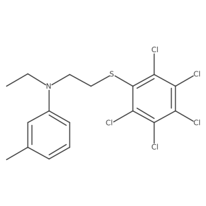 N-Ethyl-3-methyl-N-[2-[(2,3,4,5,6-pentachlorophenyl)thio]ethyl]benzenamine结构式