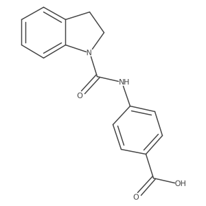 4-[(2,3-Dihydro-1H-indol-1-ylcarbonyl)amino]benzoic acid结构式