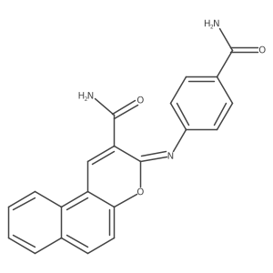 (3Z)-3-[(4-carbamoylphenyl)imino]-3H-benzo[f]chromene-2-carboxamide Structure