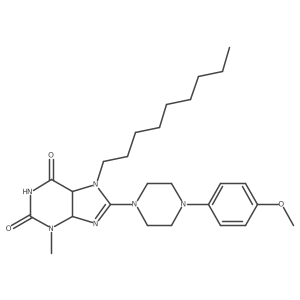 8-[4-(4-Methoxyphenyl)piperazin-1-yl]-3-methyl-7-nonyl-4,5-dihydropurine-2,6-dione结构式