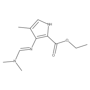 3-Dimethylaminomethyleneamino-4-methyl-pyrrole-2-carboxylic acid ethyl ester Structure