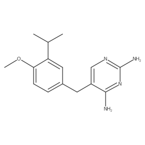 5-[(4-Methoxy-3-propan-2-ylphenyl)methyl]pyrimidine-2,4-diamine结构式