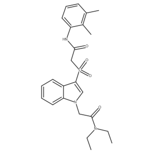 2-(3-((2-((2,3-dimethylphenyl)amino)-2-oxoethyl)sulfonyl)-1H-indol-1-yl)-N,N-diethylacetamide Structure