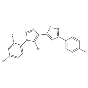 1-(4-bromo-2-fluorophenyl)-4-(3-(p-tolyl)-1,2,4-oxadiazol-5-yl)-1H-1,2,3-triazol-5-amine Structure