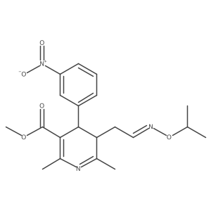 3-Pyridinecarboxylic acid, 1,4-dihydro-2,6-dimethyl-5-(1-((1-methylethoxy)imino)ethyl)-4-(3-nitrophenyl)-, methyl ester Structure