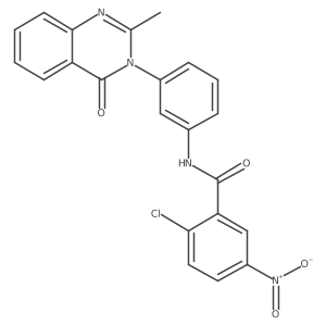 2-chloro-N-(3-(2-methyl-4-oxoquinazolin-3(4H)-yl)phenyl)-5-nitrobenzamide Structure