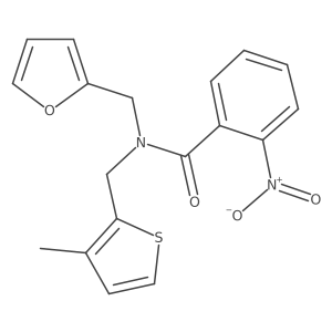 N-(2-furylmethyl)-N-[(3-methyl-2-thienyl)methyl]-2-nitrobenzamide结构式