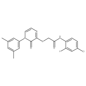 N-(4-chloro-2-fluorophenyl)-2-{[4-(3,5-dimethylphenyl)-3-oxo-3,4-dihydropyrazin-2-yl]sulfanyl}acetamide Structure