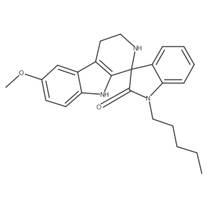 6-methoxy-1'-pentyl-2,3,4,9-tetrahydrospiro[beta-carboline-1,3'-indol]-2'(1'H)-one Structure