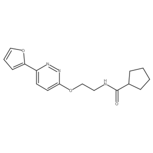 N-(2-((6-(furan-2-yl)pyridazin-3-yl)oxy)ethyl)cyclopentanecarboxamide结构式