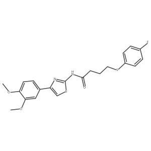 N-(4-(3,4-dimethoxyphenyl)thiazol-2-yl)-4-((4-fluorophenyl)thio)butanamide Structure