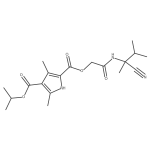 2-[(1-cyano-1,2-dimethylpropyl)carbamoyl]methyl 4-propan-2-yl 3,5-dimethyl-1H-pyrrole-2,4-dicarboxylate结构式