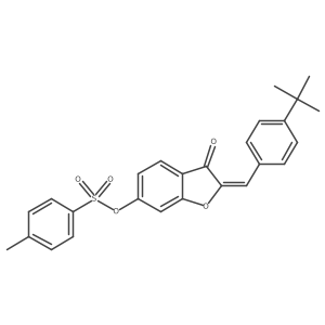 (2Z)-2-(4-tert-butylbenzylidene)-3-oxo-2,3-dihydro-1-benzofuran-6-yl 4-methylbenzenesulfonate结构式