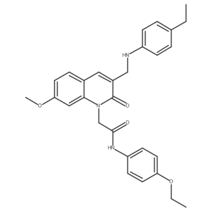 N-(4-ethoxyphenyl)-2-(3-(((4-ethylphenyl)amino)methyl)-7-methoxy-2-oxoquinolin-1(2H)-yl)acetamide结构式