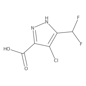 5-Difluoromethyl-4-chloropyrazole-3-carboxylic acid Structure
