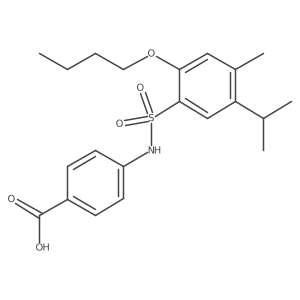 4-[2-Butoxy-4-methyl-5-(propan-2-yl)benzenesulfonamido]benzoic acid结构式
