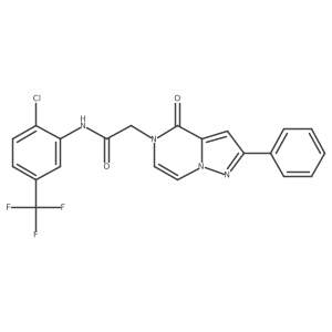 N-(2-chloro-5-(trifluoromethyl)phenyl)-2-(4-oxo-2-phenylpyrazolo[1,5-a]pyrazin-5(4H)-yl)acetamide Structure
