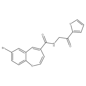 7-bromo-N-[2-oxo-2-(thiophen-2-yl)ethyl]-1-benzoxepine-4-carboxamide结构式