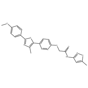 2-((6-(2-(4-methoxyphenyl)-4-methylthiazol-5-yl)pyridazin-3-yl)thio)-N-(5-methylisoxazol-3-yl)acetamide Structure