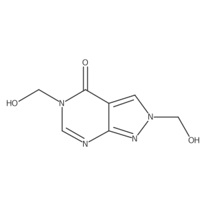 2,5-Dihydro-2,5-bis(hydroxymethyl)-4H-pyrazolo[3,4-d]pyrimidin-4-one结构式