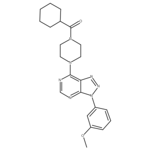1-cyclohexanecarbonyl-4-[3-(3-methoxyphenyl)-3H-[1,2,3]triazolo[4,5-d]pyrimidin-7-yl]piperazine Structure