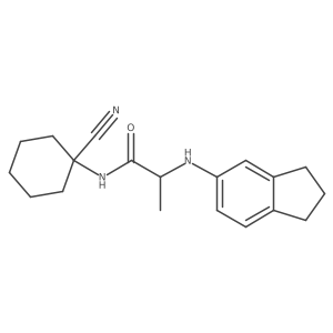 N-(1-cyanocyclohexyl)-2-[(2,3-dihydro-1H-inden-5-yl)amino]propanamide Structure