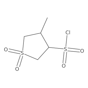 4-(Chlorosulfonyl)-3-methylthiolane-1,1-dione结构式