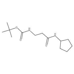 tert-butyl N-[2-(cyclopentylcarbamoyl)ethyl]carbamate Structure