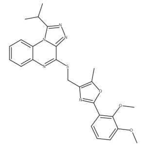 2-(2,3-Dimethoxyphenyl)-4-(((1-isopropyl-[1,2,4]triazolo[4,3-a]quinoxalin-4-yl)thio)methyl)-5-methyloxazole结构式